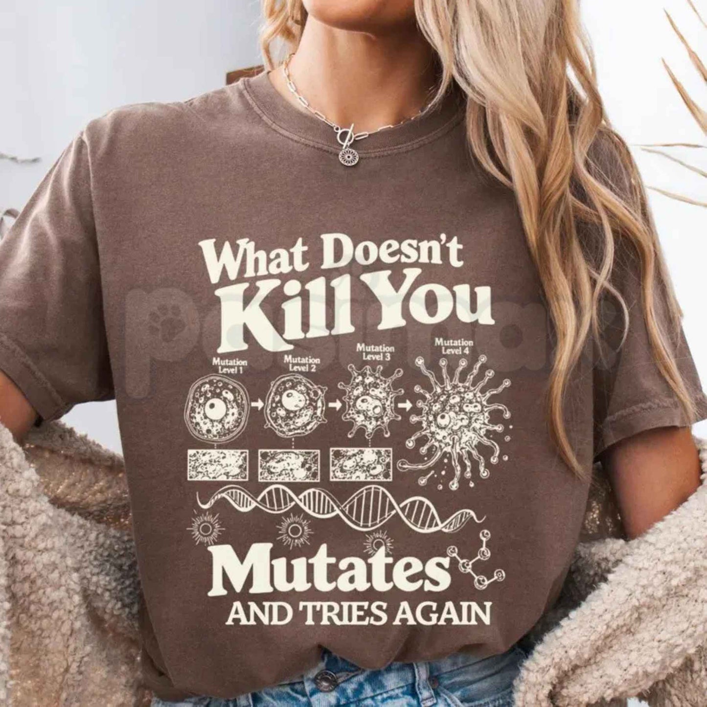 Comfort Colors® Science T-Shirt – Funny Bacteria & Virus Biology Teacher Graphic Tee, Retro STEM Educator Unisex Top