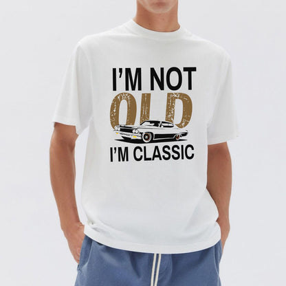 "I’m Not Old I’m Classic" Vintage Car T-Shirt - Funny Men’s Tee, Soft Cotton Classic Car Apparel
