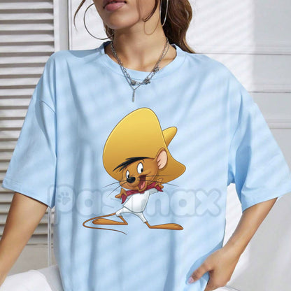 Vintage Looney Tunes Speedy Gonzales T-Shirt – Retro ABC Cartoon Graphic Tee