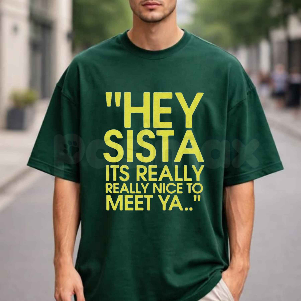 Hey Sista Graphic T-Shirt – Funny Sister Sisterhood Retro Unisex Tee