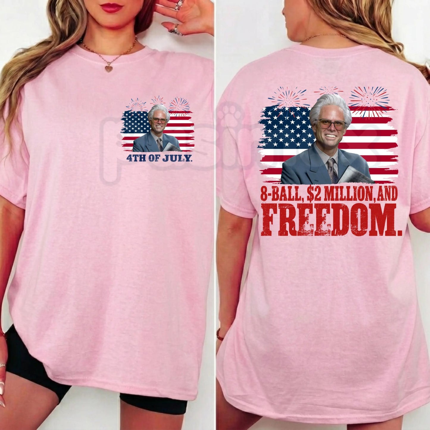 Baby Billy 4th of July T-Shirt – Funny Gemstones 8-Ball Red White and Blue Graphic Tee