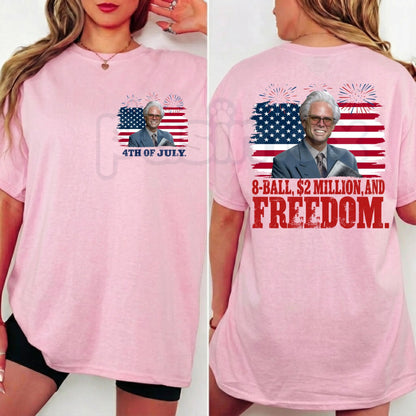 Baby Billy 4th of July T-Shirt – Funny Gemstones 8-Ball Red White and Blue Graphic Tee