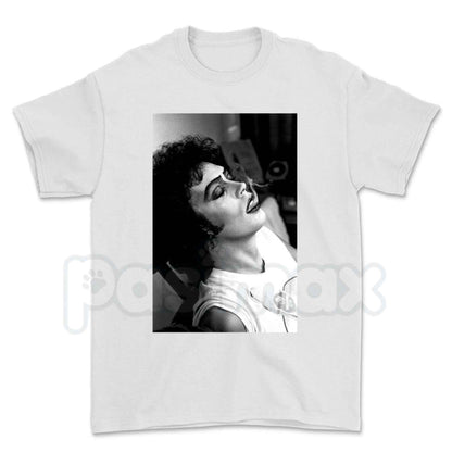 Tim Curry Smokes T-Shirt – Vintage Cult Movie Actor Graphic Unisex Cotton Tee