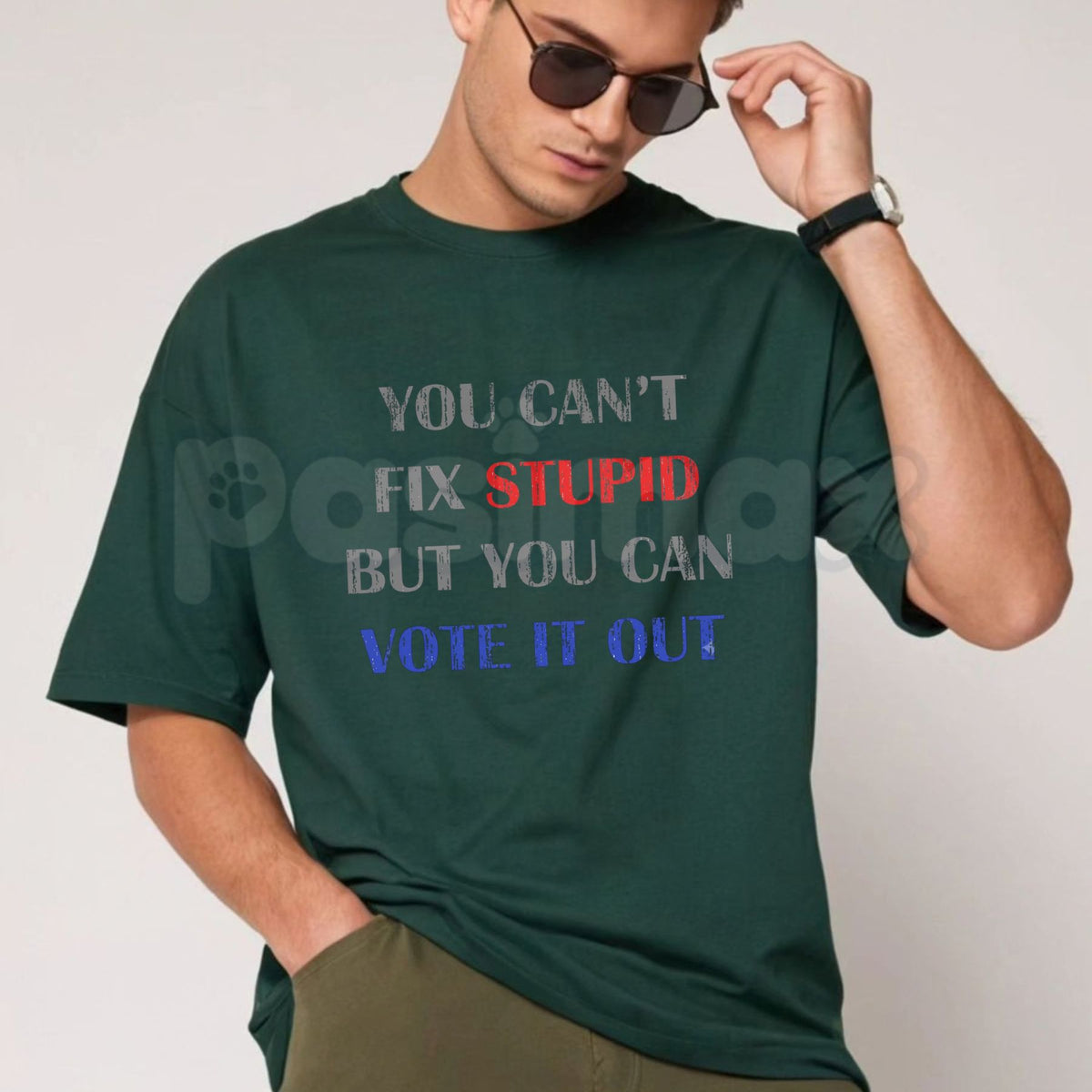 You Can't Fix Stupid But You Can Vote It Out T-Shirt – Sarcastic Political Graphic Tee