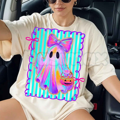 Cute Preppy Ghost Coquette Graphic T-Shirt