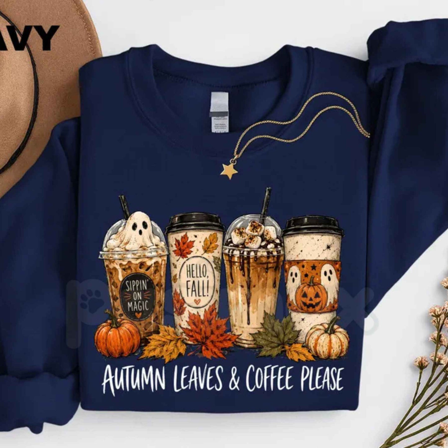 Halloween Coffee Shirt | Ghost Coffee Cup Sweatshirt
