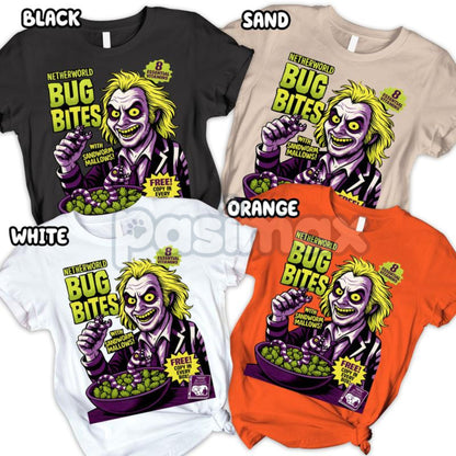 Halloween Cereal Horror Characters Graphic Shirt - Vintage Monster Cereal Tee, Spooky Pop Culture Apparel