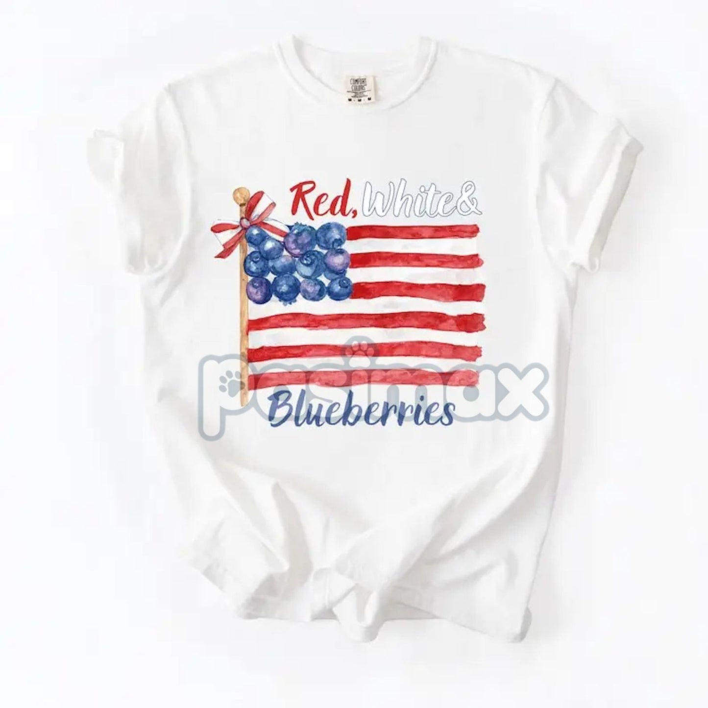 'Red, White and Blueberries' Comfort Colors T-Shirt – The Inflation Budget Tee, He Inspired Economic Statement, USA Flag Satire