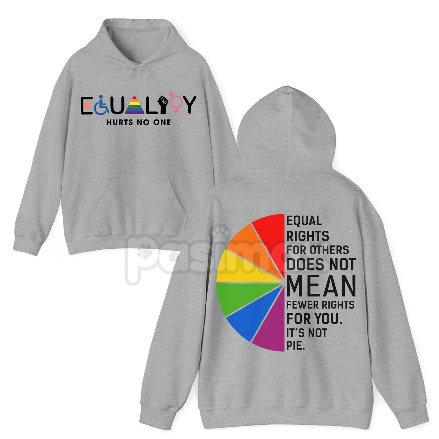 Equality 2-Sided Hoodie – "Equal Rights For Others Doesn't Mean Fewer Rights For You" Statement Pullover, Social Justice & Human Rights Unisex
