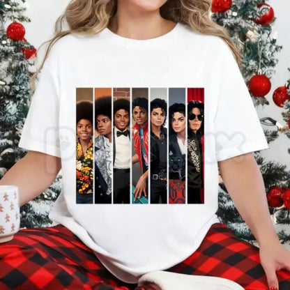Michael Jackson "Evolution" T-Shirt – Iconic King of Pop History Graphic Tee, Premium 100% Cotton MJ Career Timeline Top, Soft Lived-In Heavyweight Music Legend Shirt, Made in USA