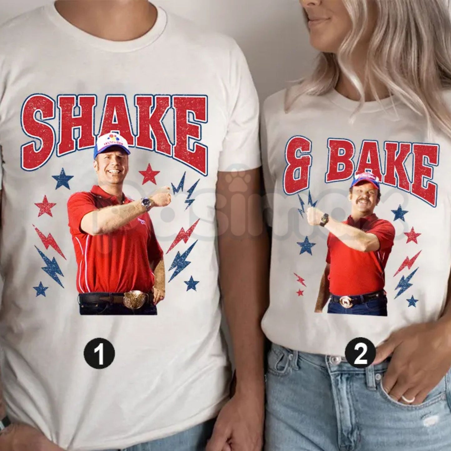 "Shake and Bake" 4th of July T-Shirt – Funny Talladega Nights Couples Patriotic Graphic Tee