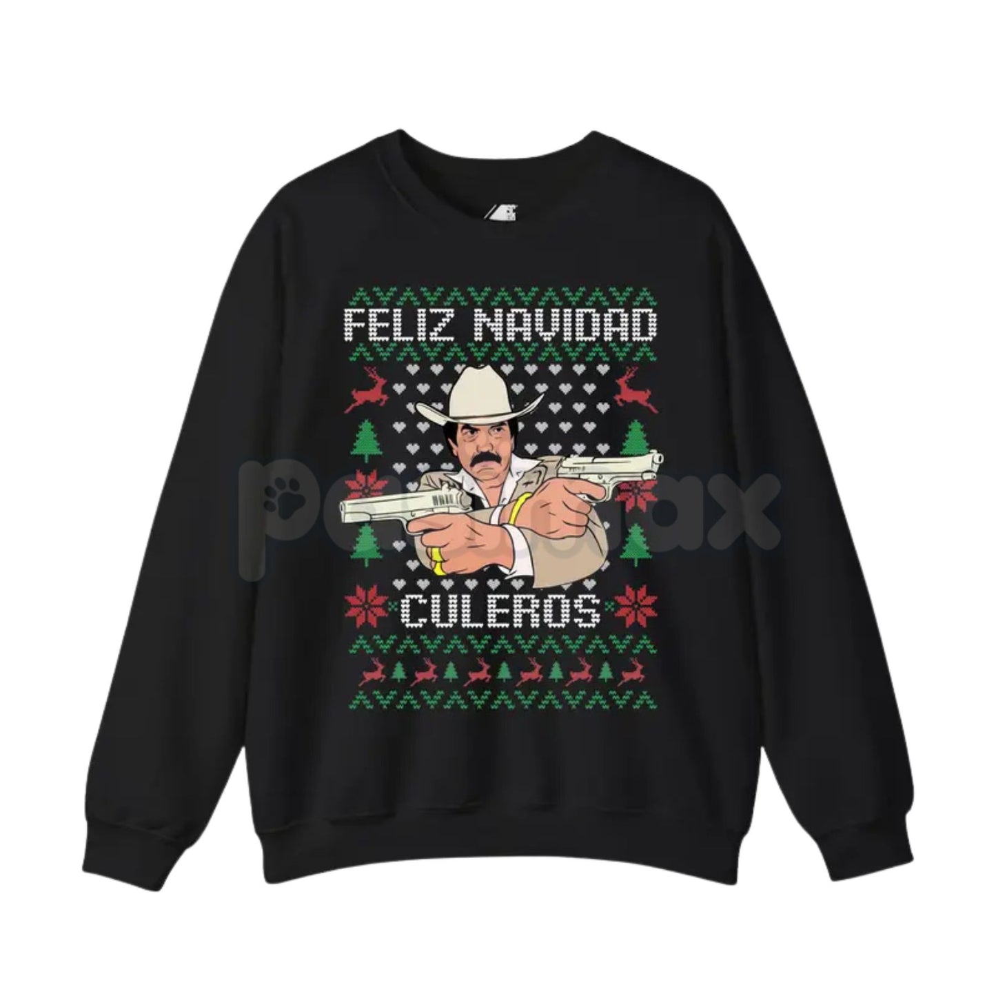 Vicente Fernández Ugly Christmas Sweatshirt | El Rey Mariachi Holiday Jumper | Funny Mexican Legend Xmas Gift | Ranchera Music Fan