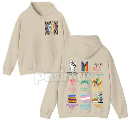 Human Rights 2-Sided Hoodie – Bold Statement Pullover, Equality & Social Justice Activism Apparel, Unisex
