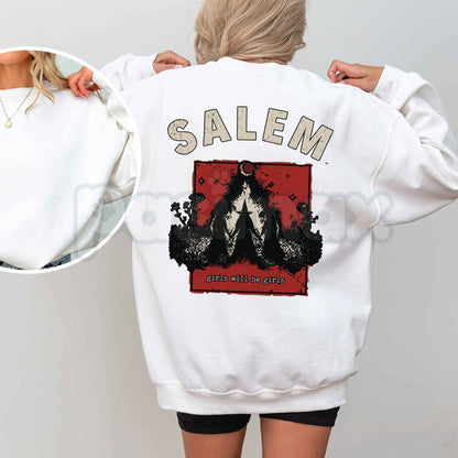 Girls Trip Salem Halloween Sweatshirt | Spooky Witchy Crew Getaway Top