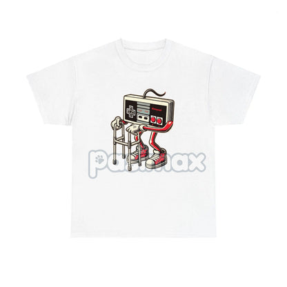 Retro Gaming Pattern T-Shirt - Fun Old Video Game Console Design, Nostalgic Gamer Tee