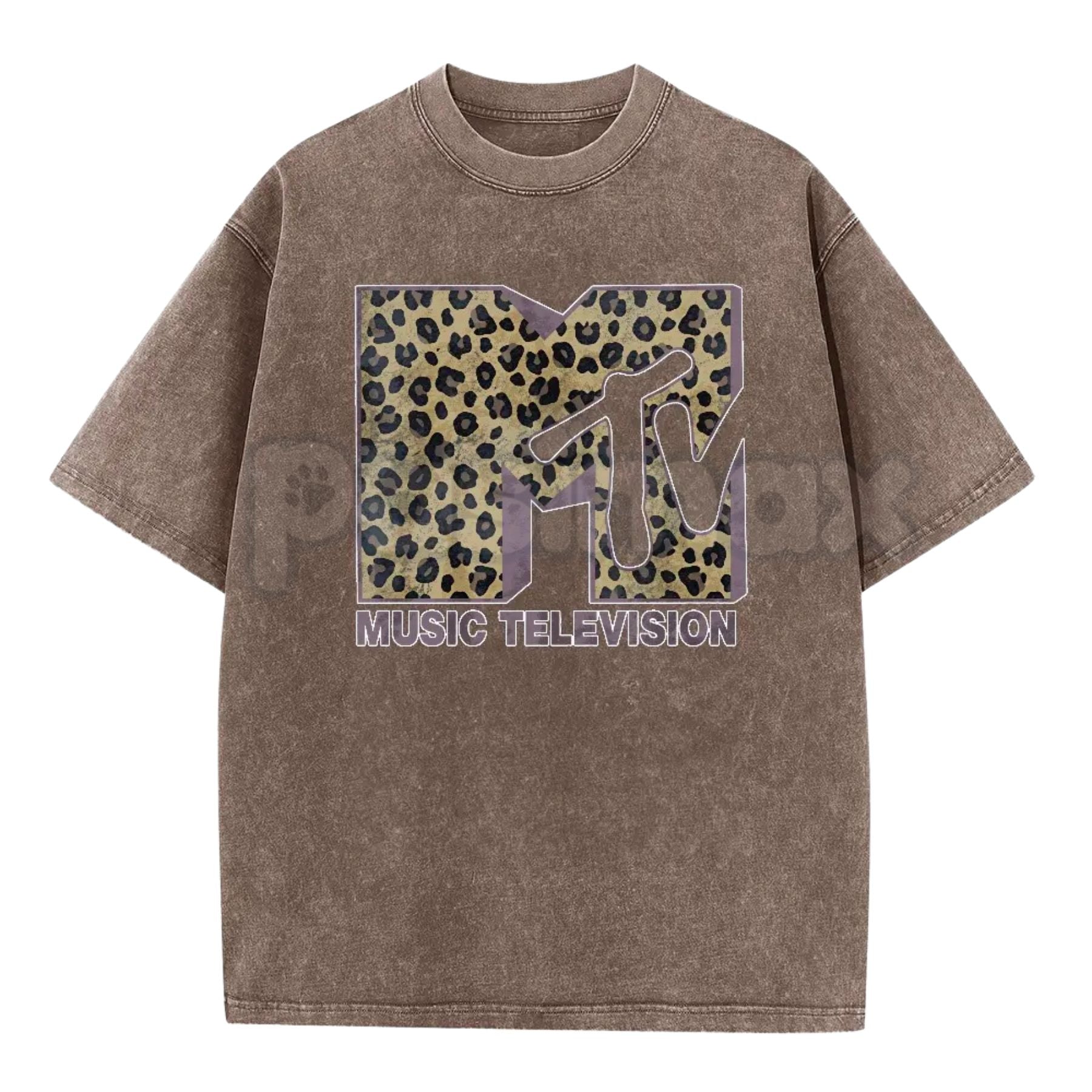 GENTILAND T-shirt Décontracté Tricoté À Imprimé Léopard GENTILAND T-shirt Décontracté Tricoté À Imprimé Léopard