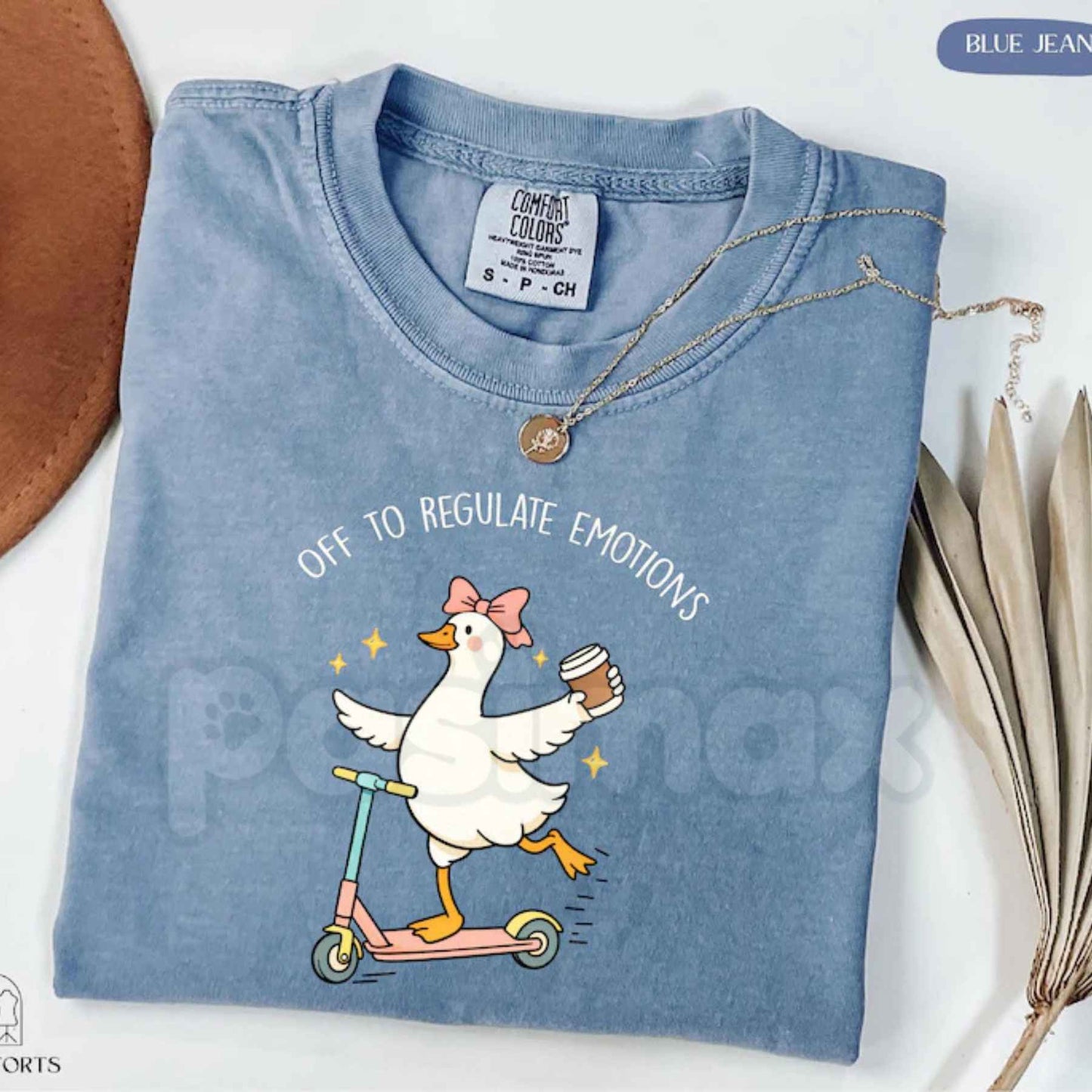 Comfort Colors® "Off To Regulate Emotions" T-Shirt – Silly Goose Mental Health Graphic Tee, Teacher-Friendly Aesthetic Unisex Top