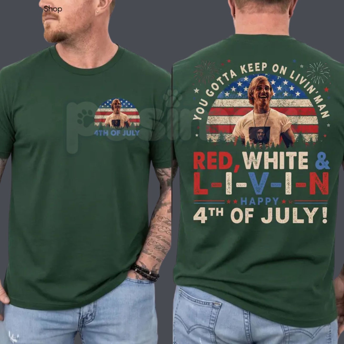 Vintage "You Gotta Keep On Livin" T-Shirt – Retro 4th of July Dazed and Confused Graphic Tee