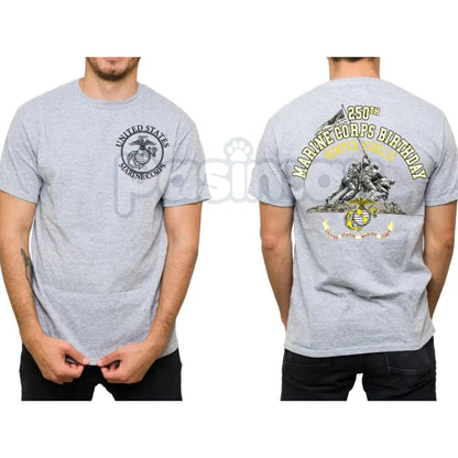USMC 250th Anniversary T-Shirt - EGA Tribute Marine Corps Birthday Tee, Collectible Veteran Gear, Official Milestone Design