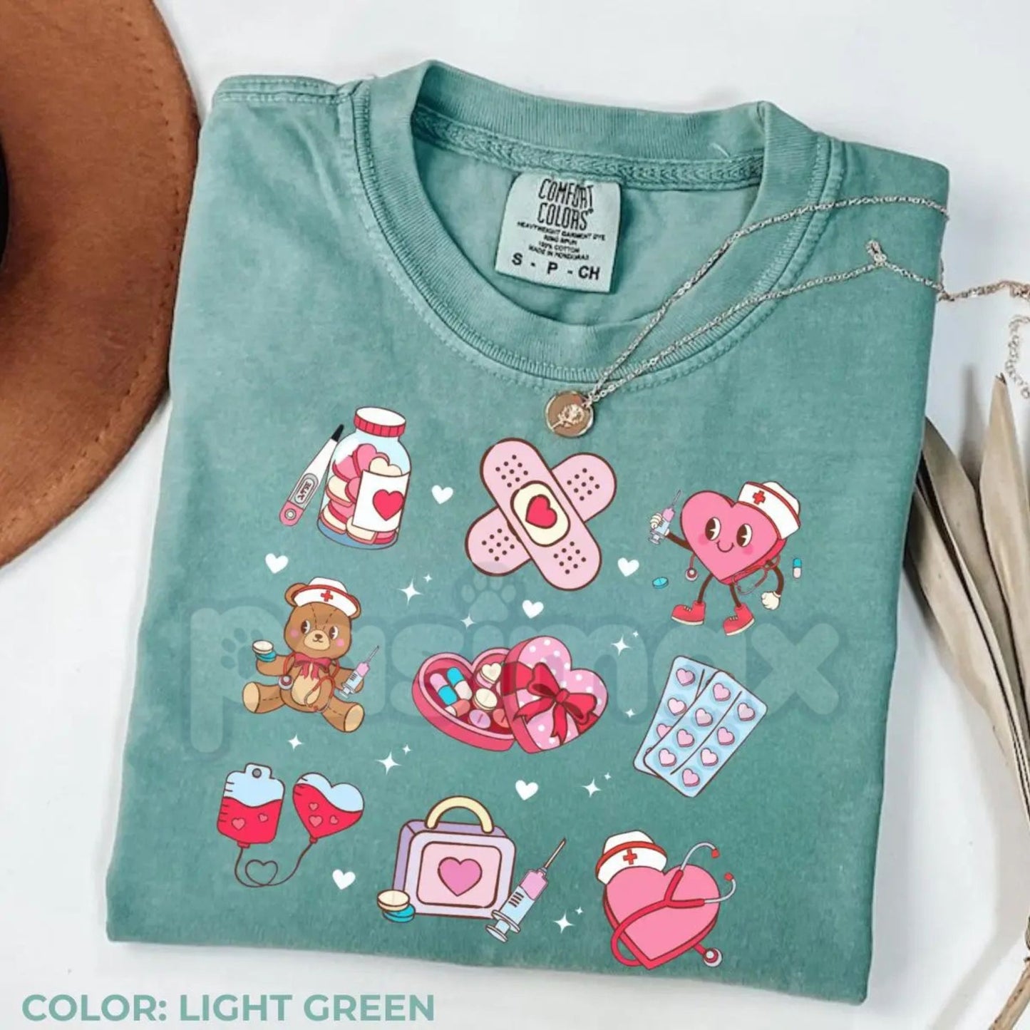 Comfort Colors® Nurse XOXO Valentine's Day Shirt – Cute Nursing Heart Tee, Healthcare Love Gift, Vintage Medical V-Day Apparel