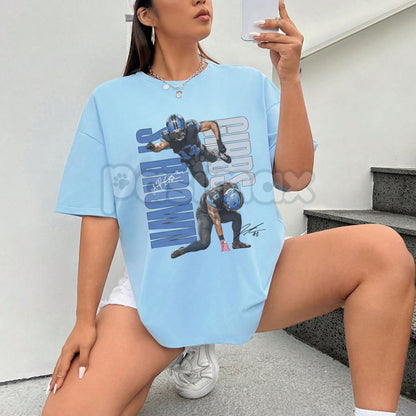 Amon-Ra & Gibbs 'One Pride' T-Shirt - Detroit Football Dynamic Duo Tee, Modern Graphic Sportswear, Unisex Fan Game Day Apparel