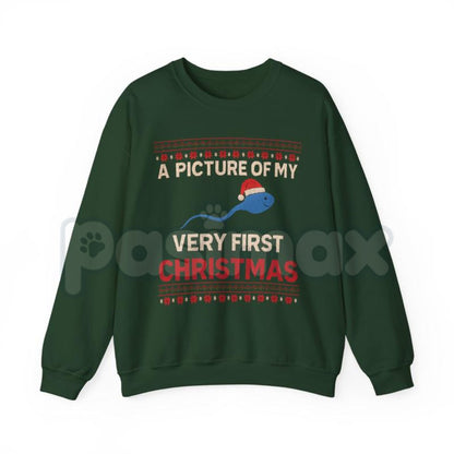 A Picture Of My Very First Christmas Unisex Heavy Blend™ Crewneck Sweatshirt | Vintage Photo Holiday Jumper | Nostalgic Xmas Gift