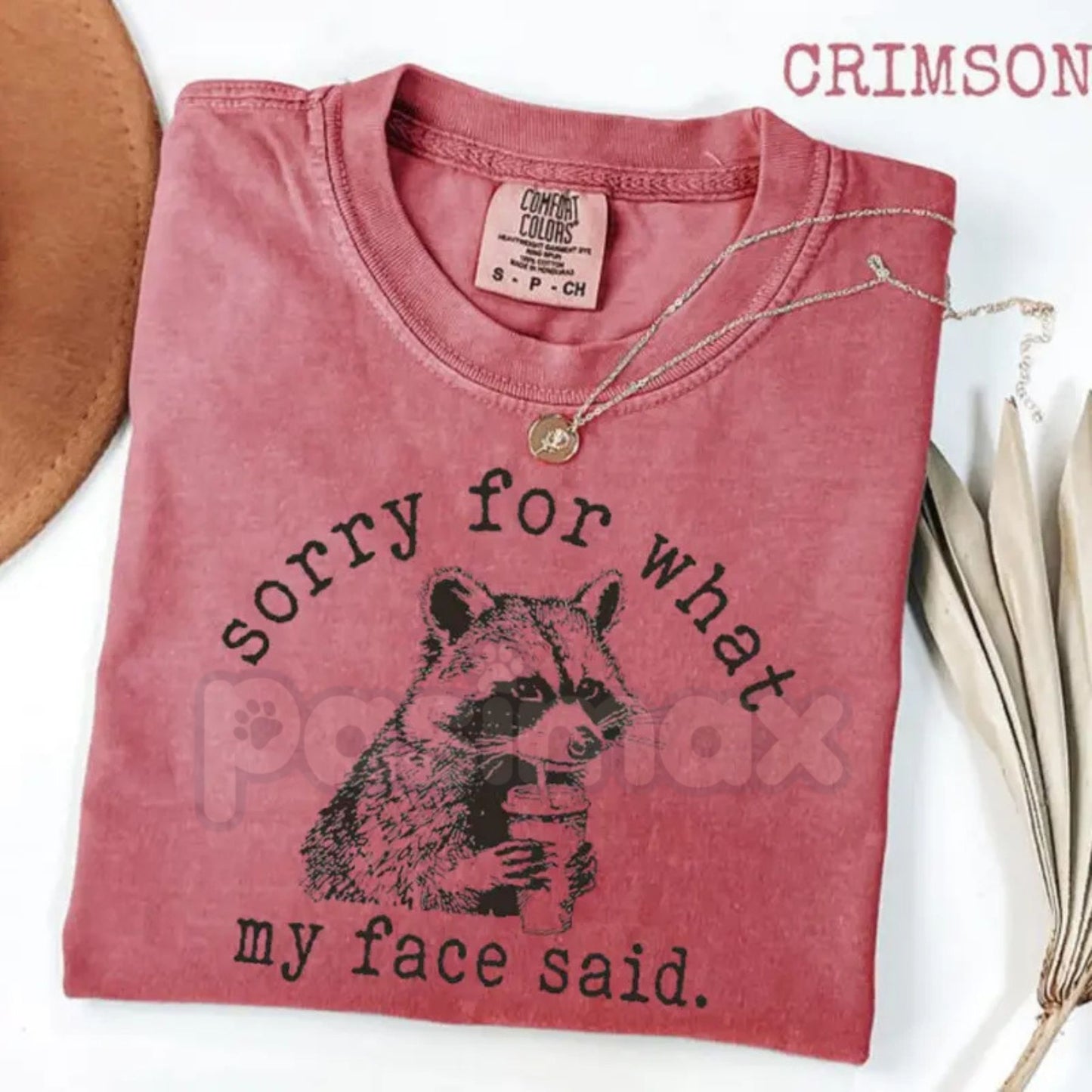 Comfort Colors® "Sorry For What My Face Said" T-Shirt – Funny Sarcastic Quote Tee, Minimalist Snarky Mental Health Shirt, Trendy Edgy Social Anxiety Top