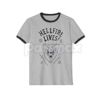 Dustin Hellfire Lives Ringer Tee – Eddie & Dustin Fan Tribute Shirt, Retro Stranger Things Inspired Unisex Graphic Tee