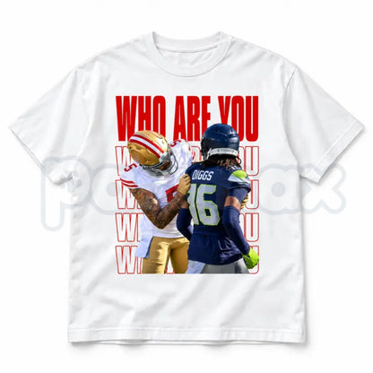 Who Are You Graphic Shirt – Football Rivalry Print Tee & Funny Game Day T-Shirt