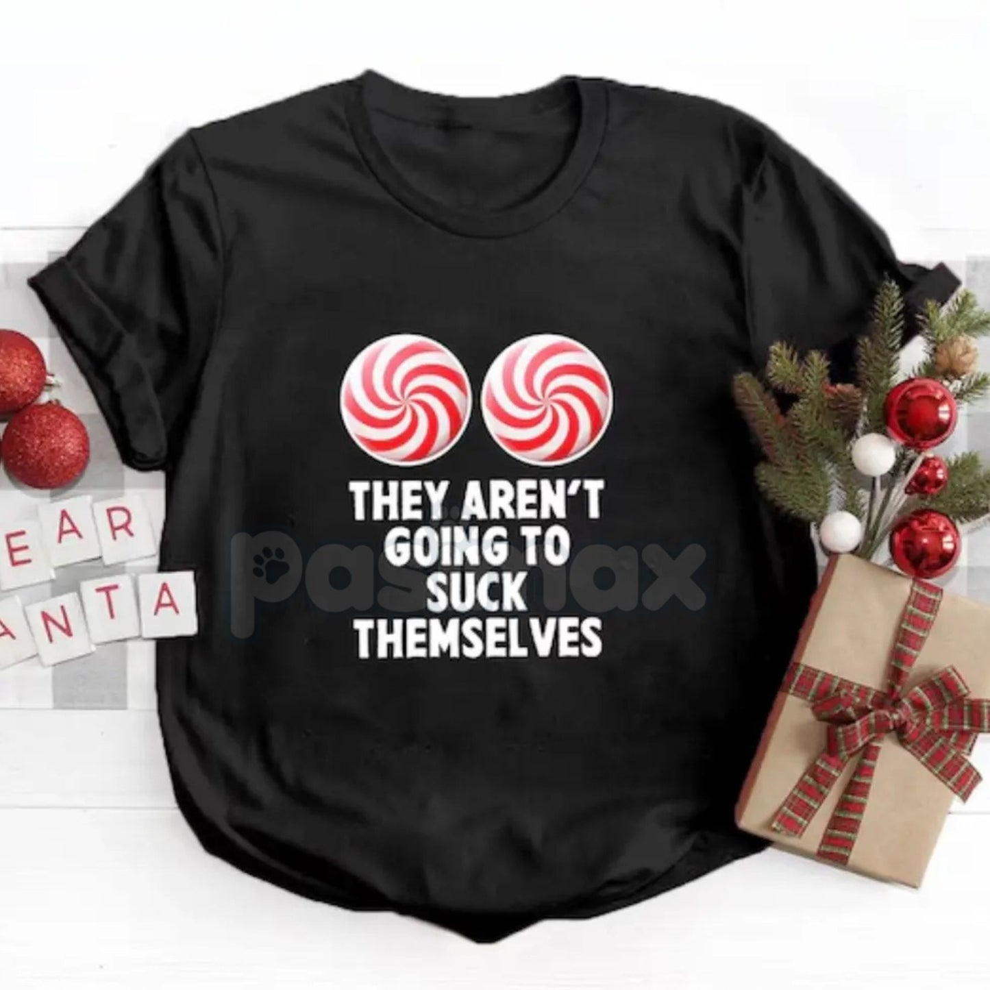 Funny Christmas Couple Shirts (Adult Humor) - Matching Naughty Nice Slogan Tees, Unisex Holiday Party Gift, Xmas Statement Apparel