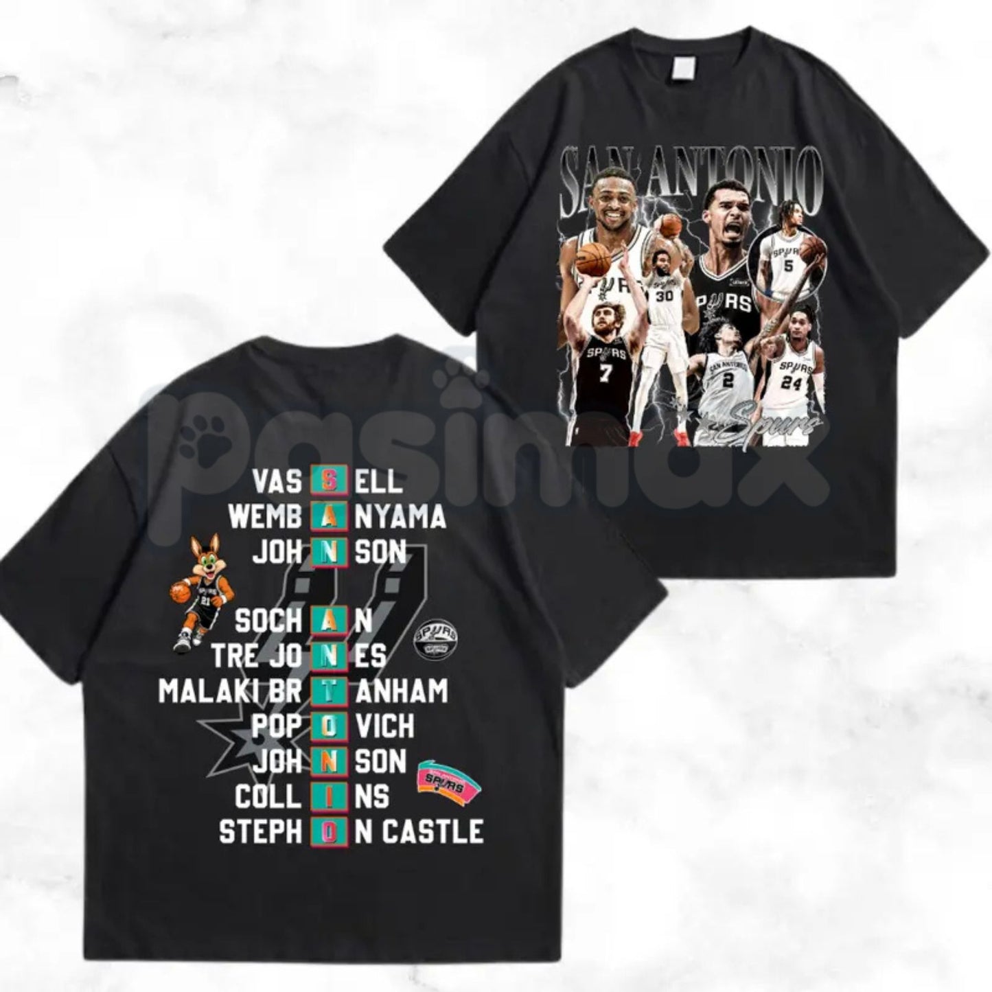 Retro Texas Basketball Graphic T-Shirt – Double-Sided Vintage Sports Fan Streetwear Tee
