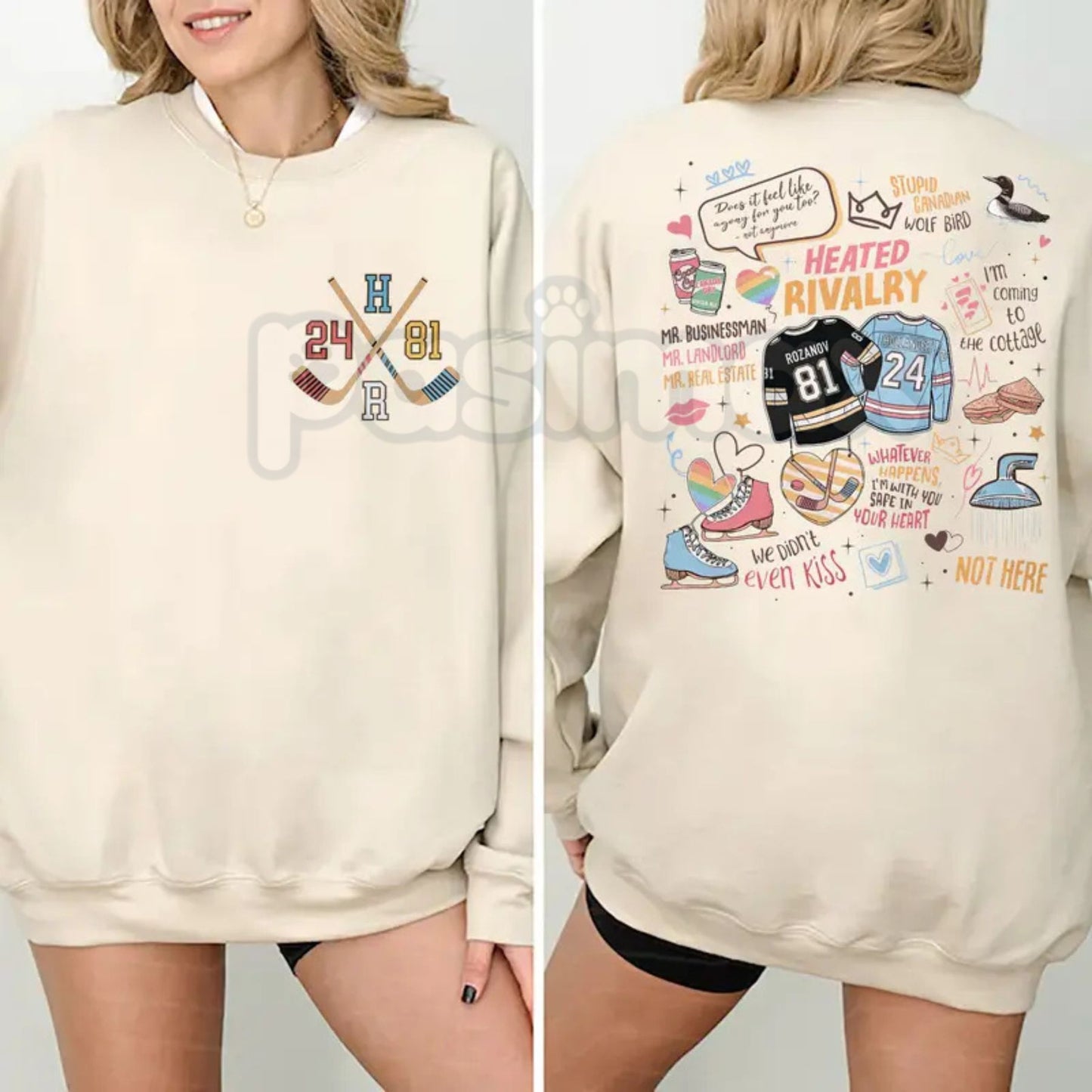 Hollanov Couple Romance Book Sweatshirt | Heated Rivalry Hockey Shirt | Shane and Ilya Bookish Jumper | Game Changer Series Gift | Sports Romance Fan Apparel