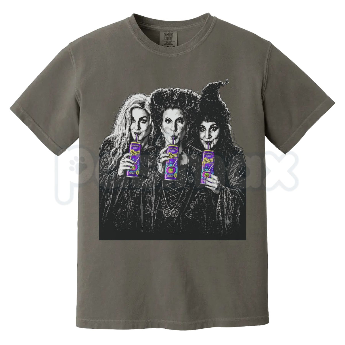Comfort Colors® Sanderson Sisters Witches Brew Energy Drink T-Shirt – Retro Halloween Graphic Tee, Spooky Cult Classic Unisex Top & Gift