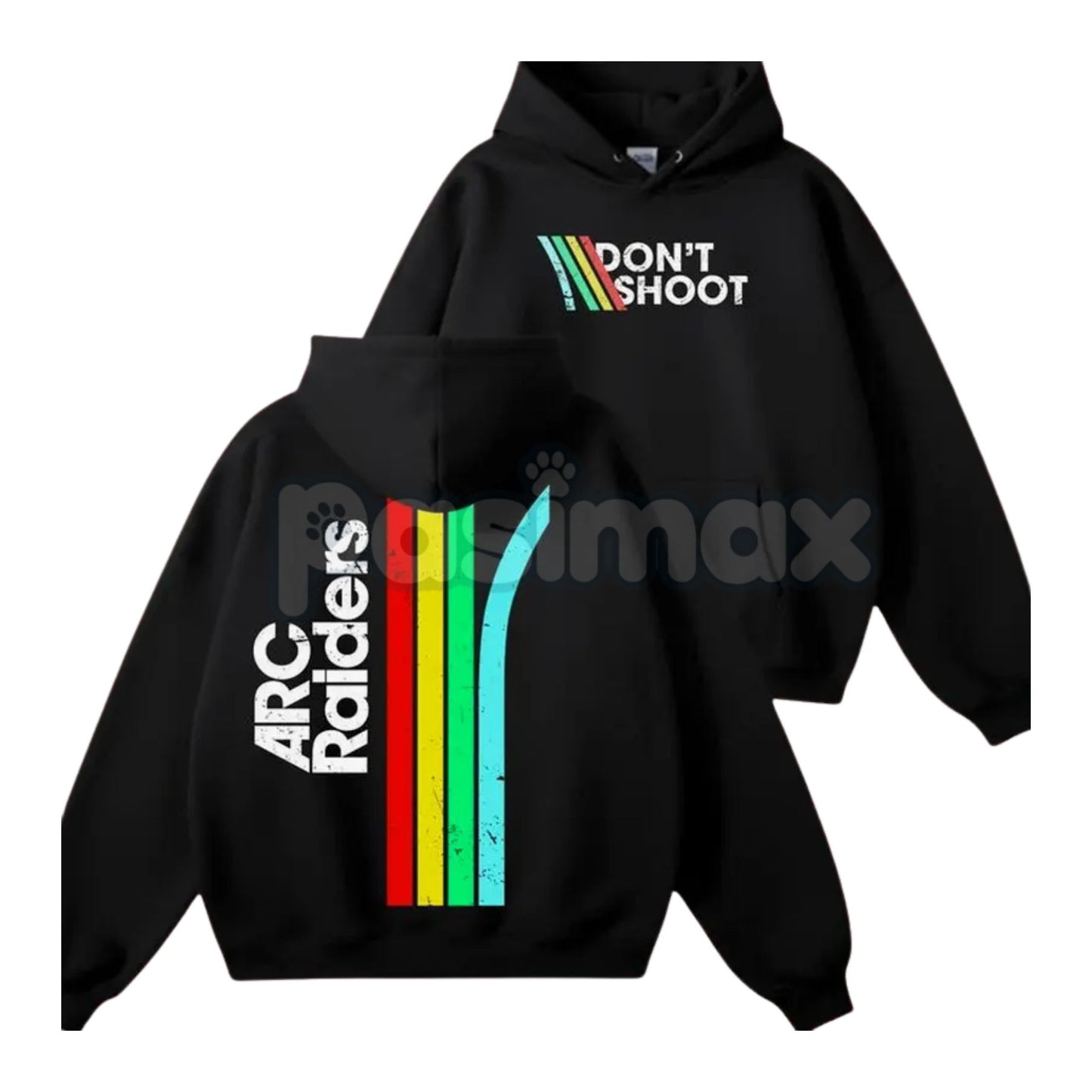 Don’t Shoot ARC Gaming 2-Side Hoodie – First Responder Roleplay Statement Pullover, Unique Gaming Apparel, Unisex