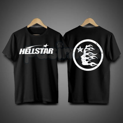 Star Graphic Double-Sided T-Shirt – Y2K Celestial Aesthetic Graphic Tee, Remastered Heavy Cotton Dual-Print Top, Soft Lived-In Streetwear Crew Neck, Made in USA