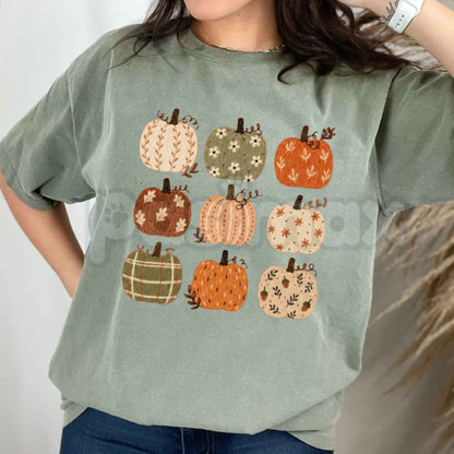 Autumn Pumpkins Ready To Press Transfer T-Shirt
