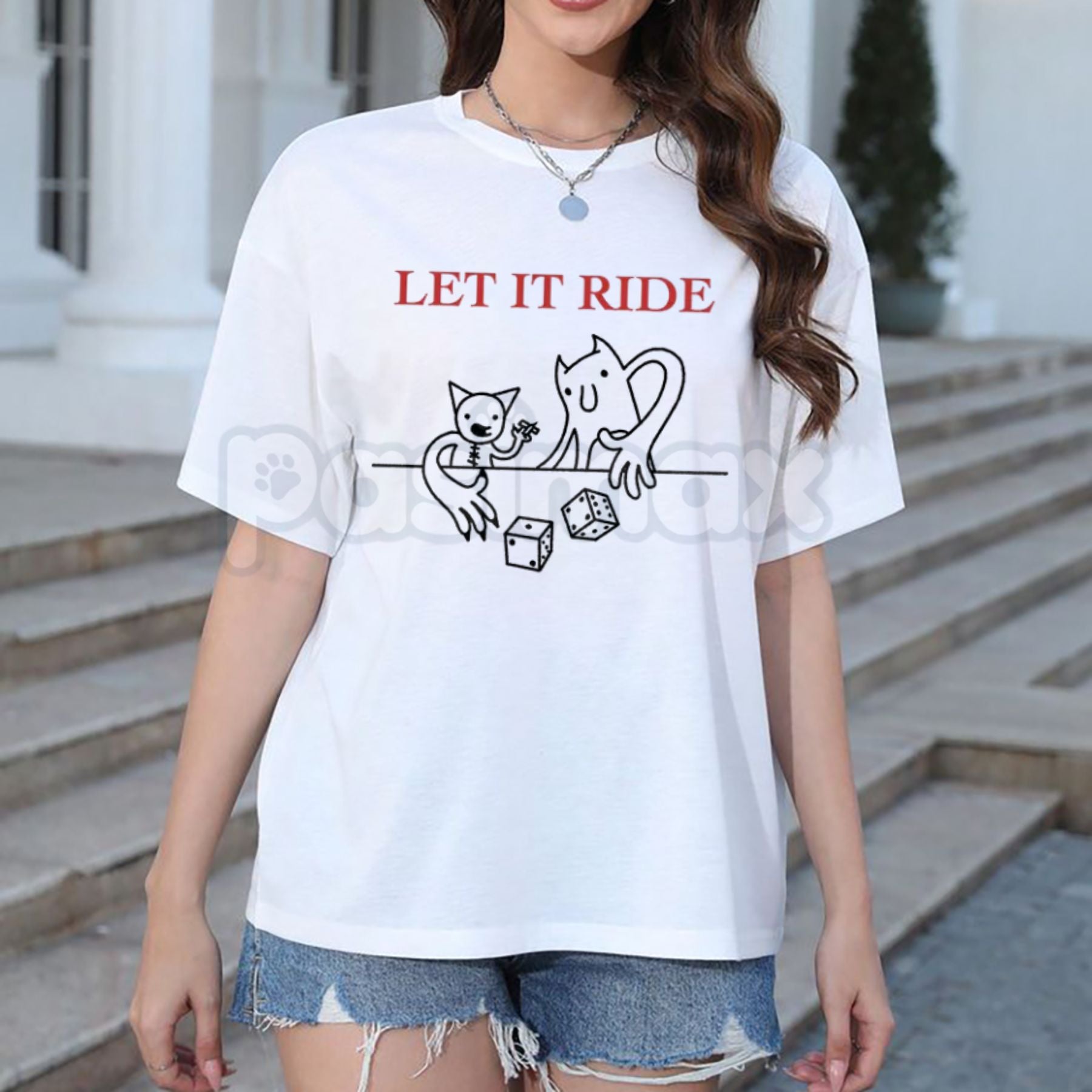 LET IT RIDE Bold Risk-Taker Slogan Tee – Pasimax