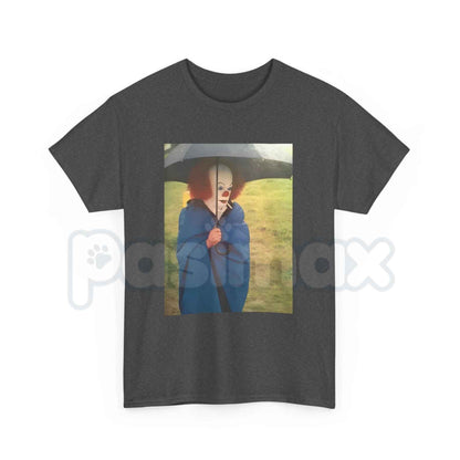 Tim Curry On IT Set Smoking Cigarette T-Shirt – Vintage Horror Movie Pennywise Graphic Unisex Tee