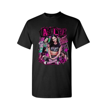 AJ LEE Retro T-Shirt - Official "The Crazy Tour" Wrestling Merch, Vintage Fan Apparel