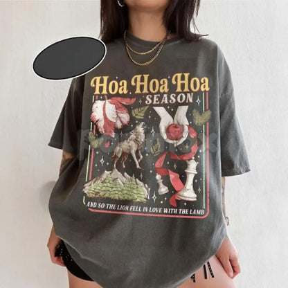'Hoa Hoa Hoa Season' Twilight Inspired Comfort Colors® T-Shirt – Vintage Vampire Tee, Funny Holiday Movie Shirt