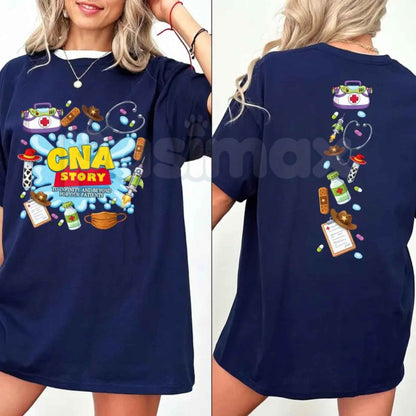 Comfort Colors® CNA Story T-Shirt – "To Infinity and Beyond" Pediatric CNA Graphic Tee, Retro Medical Professional Unisex Top