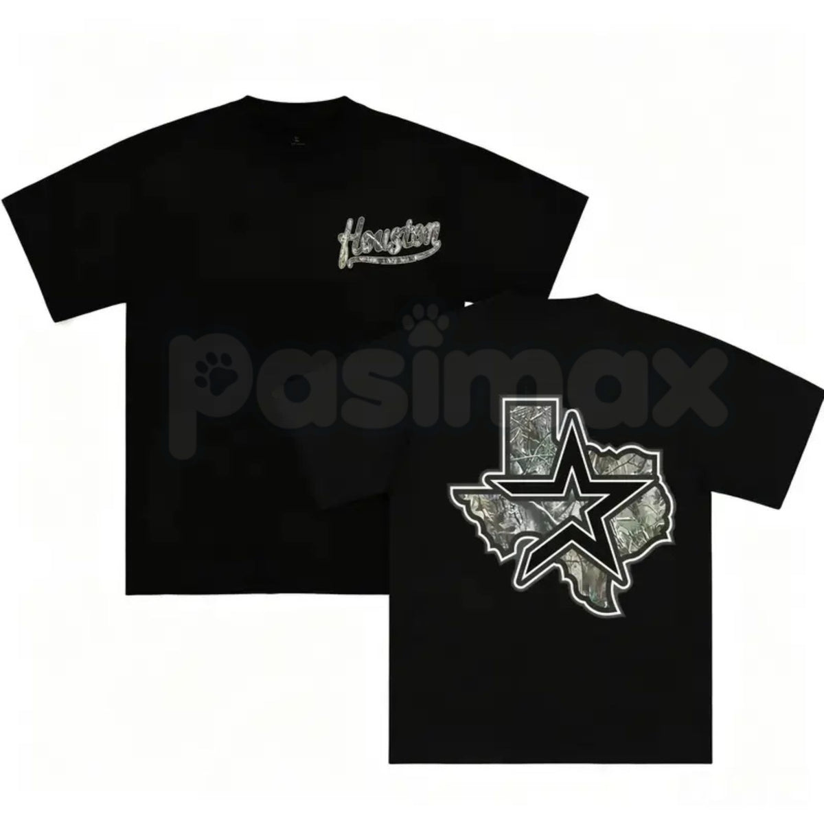 Houston Texas Camo Star T-Shirt – Camouflage Lone Star State Pride Tee
