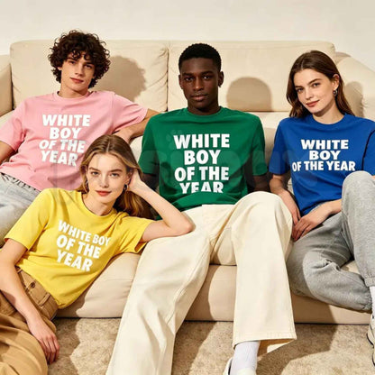 White Boy Of The Year Graphic T-Shirt – Funny Internet Meme Unisex Cotton Tee