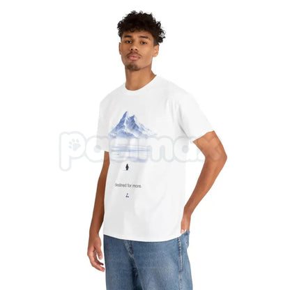 "But Why?" Penguin Mountain T-Shirt - Destined For More Meme Graphic Tee, Werner Herzog Penguin Tribute Shirt, Premium Heavyweight Unisex Existential Humor Top, Minimalist Nature Documentary Apparel, Philosophical Absurdist Streetwear