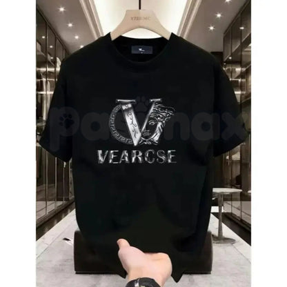 "Vearcse" Luxury Motif T-Shirt – Italian-Inspired Baroque Graphic Tee, Remastered Heavy Cotton Designer Style Top, Soft Lived-In Heavyweight Opulent Fashion Shirt, Made in USA