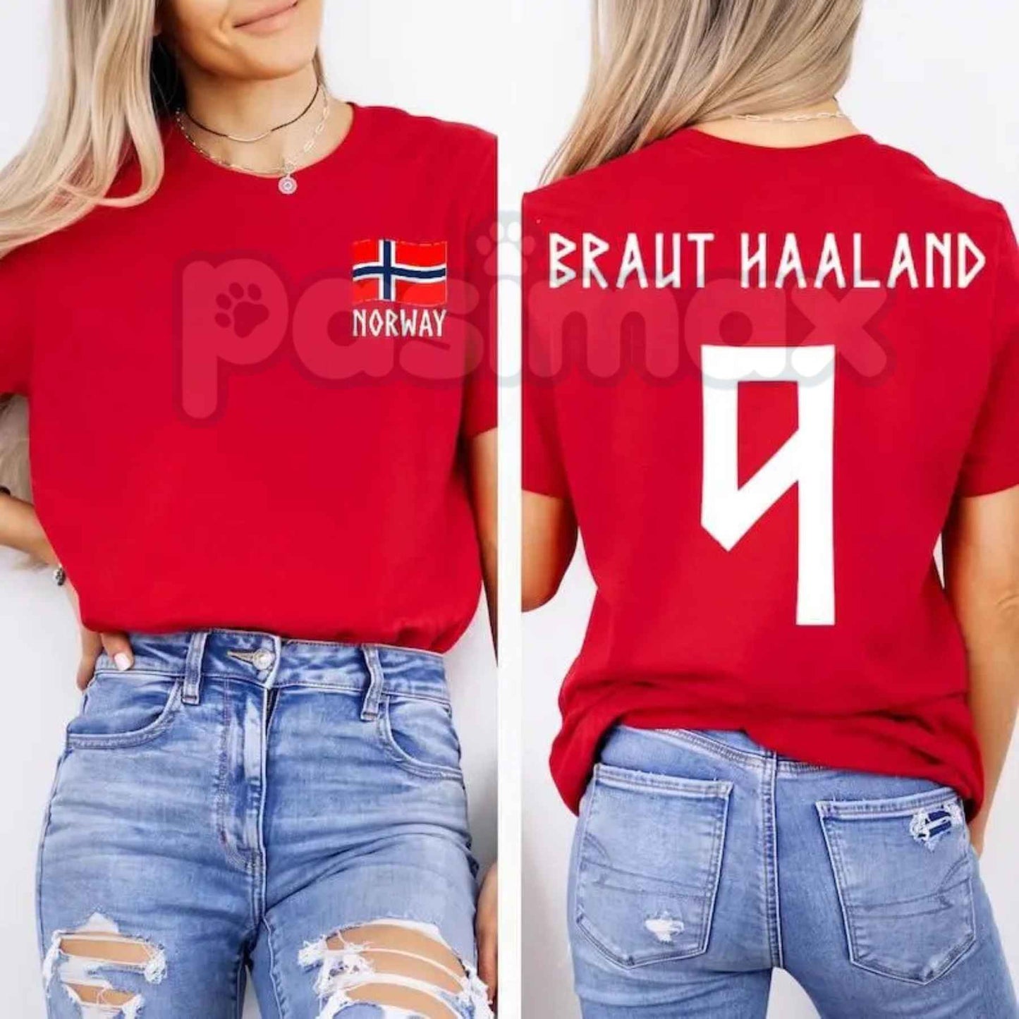 Retro Haaland 9 Norway Soccer Unisex Tee – Erling Haaland Shirt, Vintage Norway Flag Game Day Football Graphic Tee