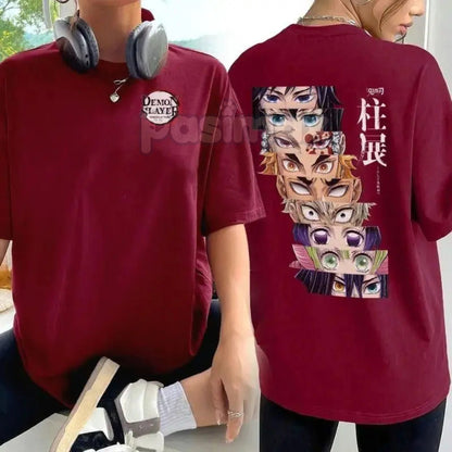 Demon Slayer Hashira Team Shirt - Tanjiro Nezuko Zenitsu Inosuke Graphic Tee, Ultimate Squad T-shirt