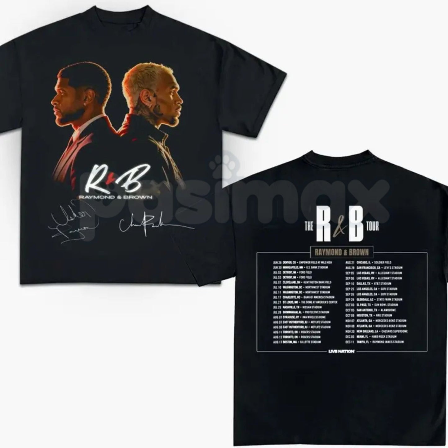 The R&B Tour 2026 Raymond & Brown T-Shirt – Vintage Graphic Concert Tee, Premium 100% Cotton Soul Music World Tour Top, Soft Lived-In Heavyweight R&B Duo Fan Shirt, Made in USA