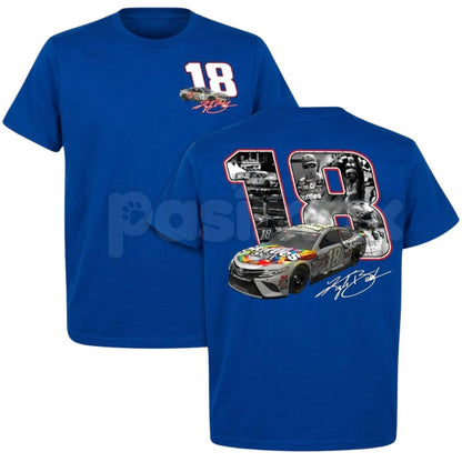Kyle Busch 18 Tribute T-Shirt – NASCAR Racing Legend Memorial Graphic Tee (1985-2026)