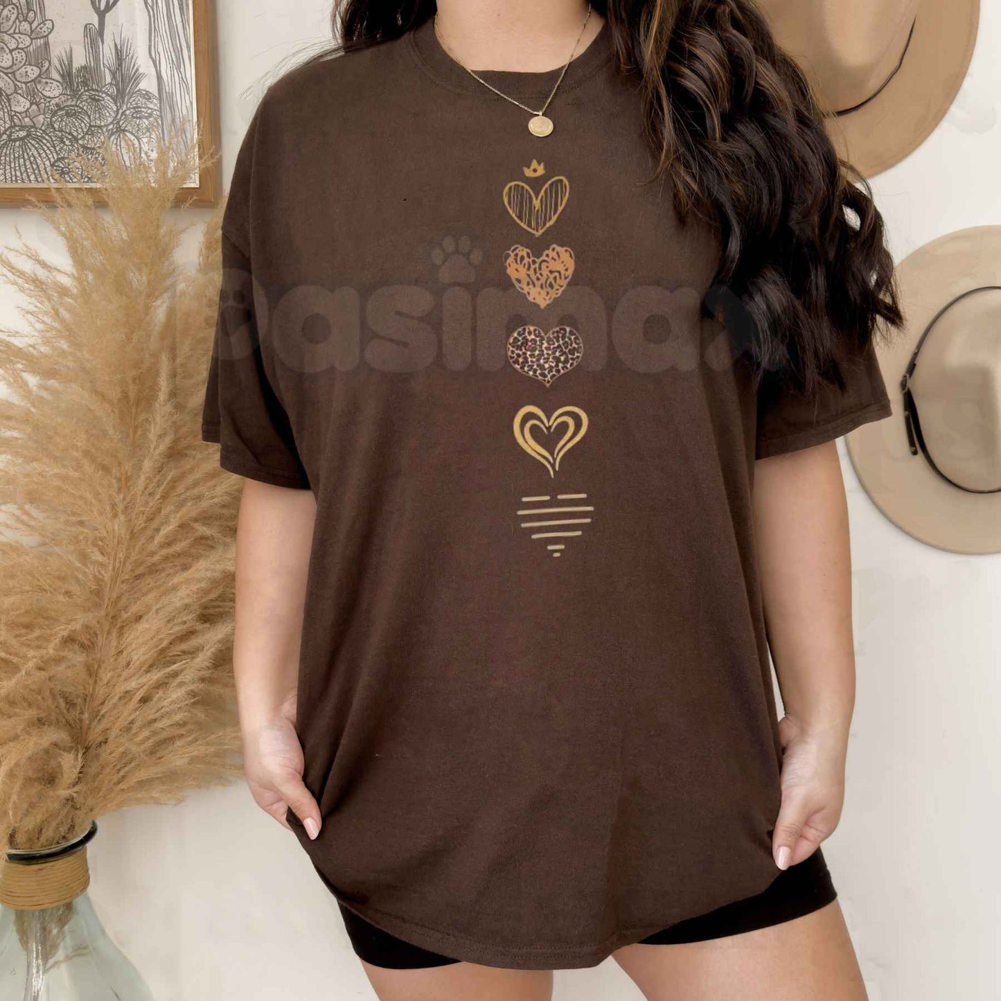 Graphic Heart Print T-Shirt – Trendy Aesthetic Love Unisex Cotton Graphic Tee